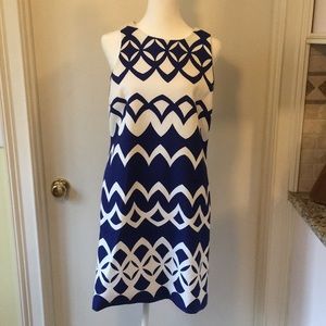 Crown & Ivy Dress Blue and White Size 6